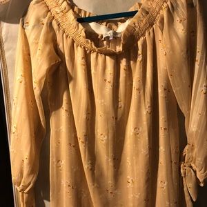 WAYF off shoulder long sleeve dress